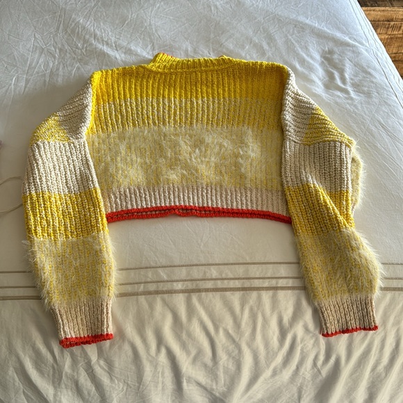 Free people yellow ombré sweater size M NEVER WORN - Picture 2 of 2